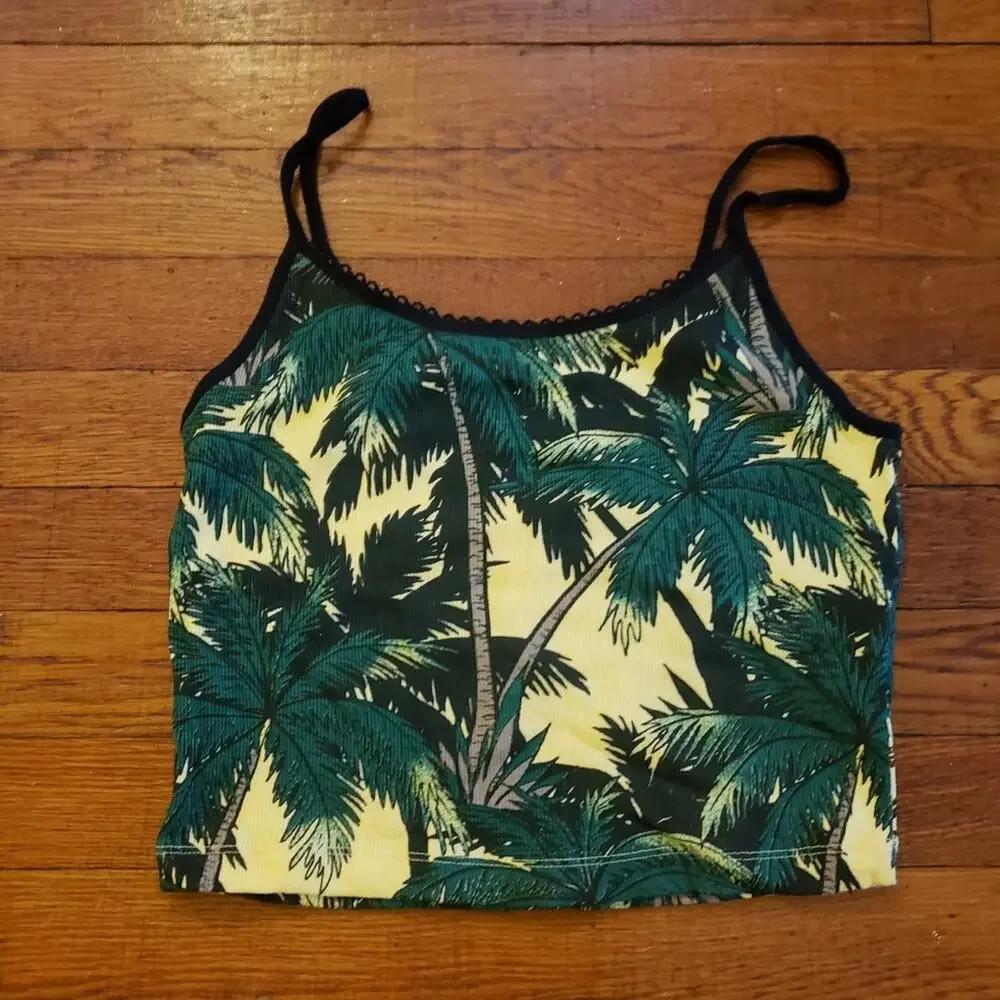 Topshop Palm tree Print camisole top size 8 - Picture 3 of 6